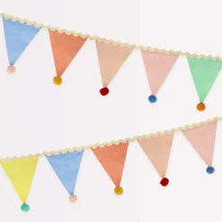 Pastel Pompom Flag Garland