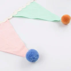 Pastel Pompom Flag Garland