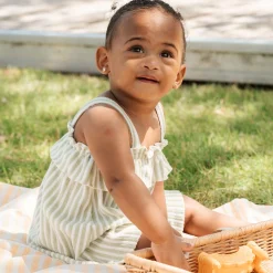 Peaches Striped Dress 3-24m