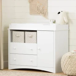 Peek-a-boo Changing Table - Pure White