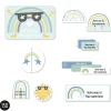 Peel And Stick Name Labels Rainbow - Blue