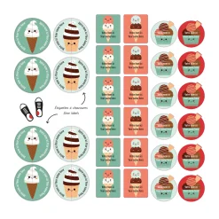 Peel And Stick Name Labels – Ice Cream