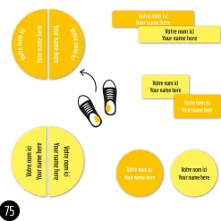 Peel And Stick Name Labels Mini - Yellow