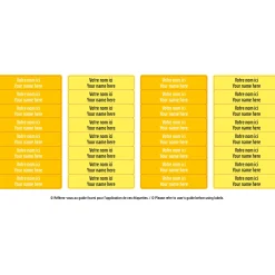 Peel And Stick Name Labels Mini - Yellow