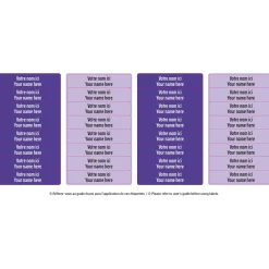 Peel And Stick Name Labels Mini - Purple