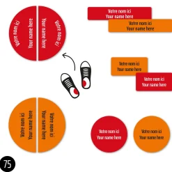 Peel And Stick Name Labels Mini - Red