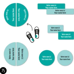 Peel And Stick Name Labels Mini - Turquoise