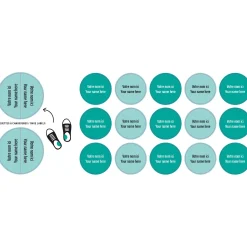 Peel And Stick Name Labels Mini - Turquoise