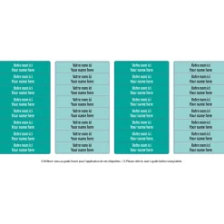 Peel And Stick Name Labels Mini - Turquoise
