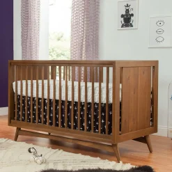 Peggy Mid-Century 3-in-1 Convertible Crib - Walnut