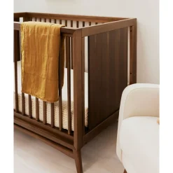 Peggy Mid-Century 3-in-1 Convertible Crib - Walnut