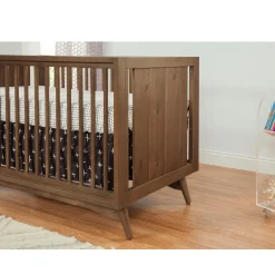 Peggy Mid-Century 3-in-1 Convertible Crib - Walnut