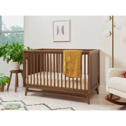 Peggy Mid-Century 3-in-1 Convertible Crib - Walnut