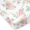 Percale Crib Sheet - Watercolour Flowers