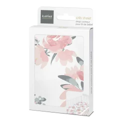 Percale Crib Sheet - Watercolour Flowers