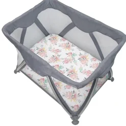 Percale Playard Sheet - Flowers