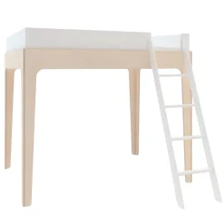 Perch Double Loft Bed - Natural/ White
