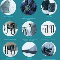 Perch Hanging Table Chair Booster Seat - Charcoal