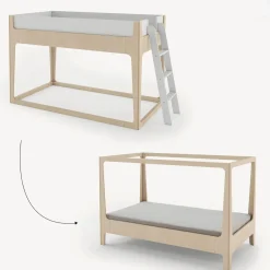 Perch Nest Twin Bed - Natural/ White