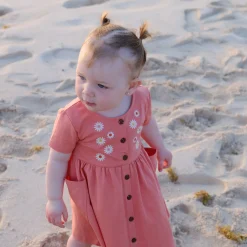 Picnic Coral Dress 3-24m