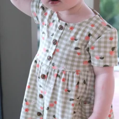 Picnic Peaches Dress 2-8