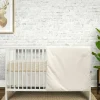 3-Piece Crib Bedding Set - Beige Linen Look