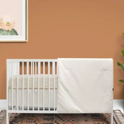 3-Piece Crib Bedding Set - Beige Linen Look