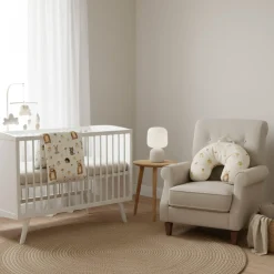 3piece Crib Bedding-dove Fores