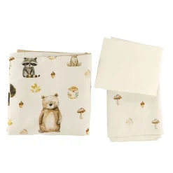 3piece Crib Bedding-dove Fores