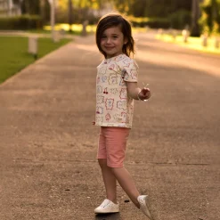 Pink Solid Biker Short 2-8y