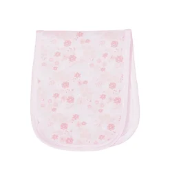 3pk Muslin Burp Cloth-Rose