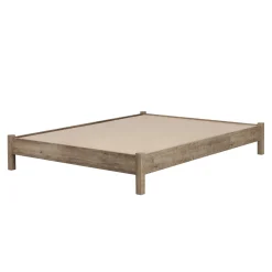 Platform Double Bed on Legs - Munich Weathered Oak
