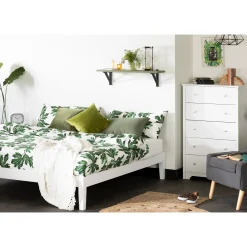 Platform King Bed - Vito Pure White