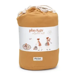 Play N Go Soft Organic Playmat Bag 3-in-1 - Mustard Chai Tea