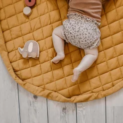 Play N Go Soft Organic Playmat Bag 3-in-1 - Mustard Chai Tea