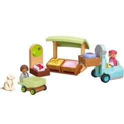 Playmobil Junior Organic Market Stall & Forklif