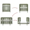 Pogo 8-in-1 Convertible Crib with All-Stages Conversion Kits - Olive