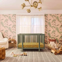 Pogo 8-in-1 Convertible Crib with All-Stages Conversion Kits - Olive