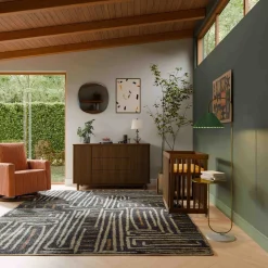 Pogo 8-in-1 Convertible Crib with All-Stages Conversion Kits - Natural Walnut