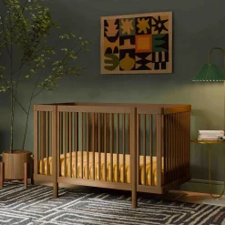 Pogo 8-in-1 Convertible Crib with All-Stages Conversion Kits - Natural Walnut