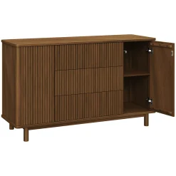 Pogo Tambour Assembled Dresser - Natural Walnut