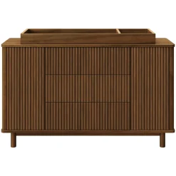 Pogo Tambour Assembled Dresser - Natural Walnut