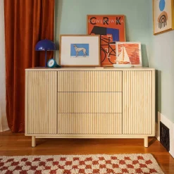 Pogo Tambour Assembled Dresser - Blonde