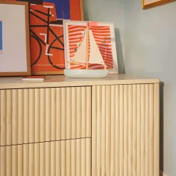 Pogo Tambour Assembled Dresser - Blonde