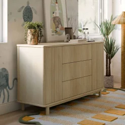 Pogo Tambour Assembled Dresser - Blonde