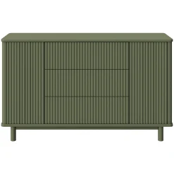 Pogo Tambour Assembled Dresser - Olive