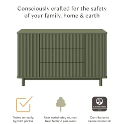 Pogo Tambour Assembled Dresser - Olive