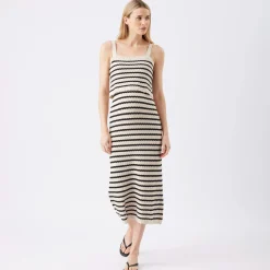 Pointelle Knit Nursing Dress