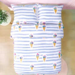 Pompom Ice Cream Twin Comforter Set