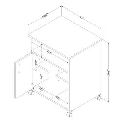 Printer Cart - Axess Pure Black